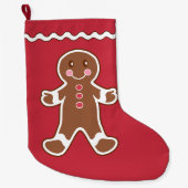 Rood ontbijtkoek grote kerstsok (Voorkant)