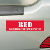 ROOD - Onthoud dat Iedereen is Ingezet Bumpersticker (Op auto)