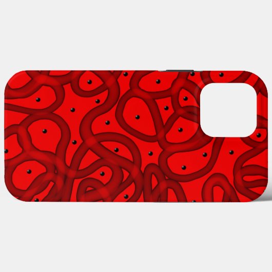 Rood onttrokken Case-Mate iPhone case (Achterkant (horizontaal))