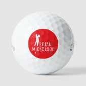 Rood ontwerp om golfers te markeren golfballen (Voorkant)