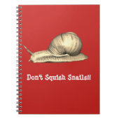 Rood ontwerp slakken niet uitsmijten notitieboek (Voorkant)