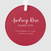 Rood | Onze eerste kerstgrootouders | Foto Baby Ornament (achterkant)