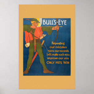 Rood oog! Alleen hits winnen! - Werkaanmoediging j Poster