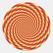 Rood oog - Fractal Ronde Sticker (Voorkant)