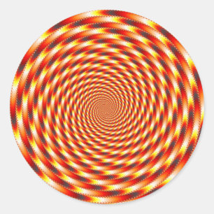 Rood oog - Fractal Ronde Sticker