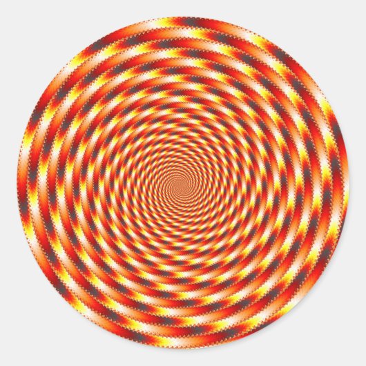 Rood oog - Fractal Ronde Sticker (Voorkant)