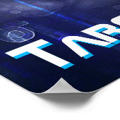 Rood-oog: Menacing Sci-Fi Dystopian Assasin Droid Poster (Hoek)