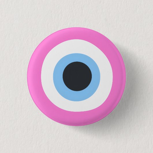 rood oog ronde button 3,2 cm (Voorkant)