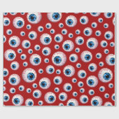 Rood oogbolpatroon cadeaupapier (Vlak)