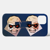 Rood oogschedel en vierkant Case-Mate iPhone case (Achterkant (horizontaal))
