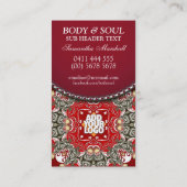 Rood Oosterse New age Yin Yang Visitekaartje (Achterkant)