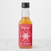 Rood op 24 december likeurfles etiket (Voorkant)