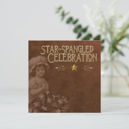  rood op 4 juli kaart (Staand voorkant)