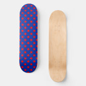 Rood op blauwe stippen patroonontwerp persoonlijk skateboard (Voorkant)