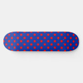 Rood op blauwe stippen patroonontwerp persoonlijk skateboard (Horizontaal)