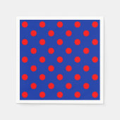 Rood op blauwe stippen Patroonontwerp Servet (Voorkant)