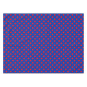 Rood op blauwe stippen patroonontwerp  tafelkleed (Voorkant (Horizontaal))
