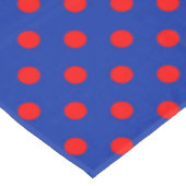 Rood op blauwe stippen patroonontwerp  tafelkleed (Gekanteld)