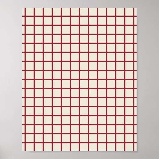 Rood op crèmerooster poster (Voorkant)