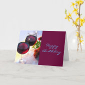 Rood op de verjaardag van de middag kaart (Gele Bloem)