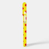 Rood op Geel Stippen Patroon Ontwerp Case-Mate iPhone Case (Achterkant / Links)