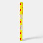 Rood op Geel Stippen Patroon Ontwerp Case-Mate iPhone Case (Achterkant / Rechts)