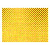 Rood op Geel Stippen Patroon Ontwerp Tafelkleed (Voorkant (Horizontaal))