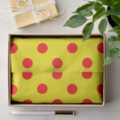 Rood Op Geel Stippen Patroon Ontwerp Tissuepapier (Geschenk)