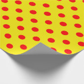 Rood op Geel Stippen Patroonontwerp Cadeaupapier (Hoek)