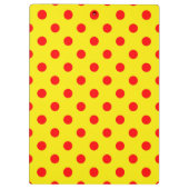 Rood op Geel Stippen Patroonontwerp Klembord (Achterkant)