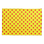 Rood Op Geel Stippen Patroonontwerp Kussensloop (Achterkant)
