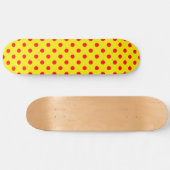 Rood op Geel Stippen Patroonontwerp Persoonlijk Skateboard (Horizontaal)