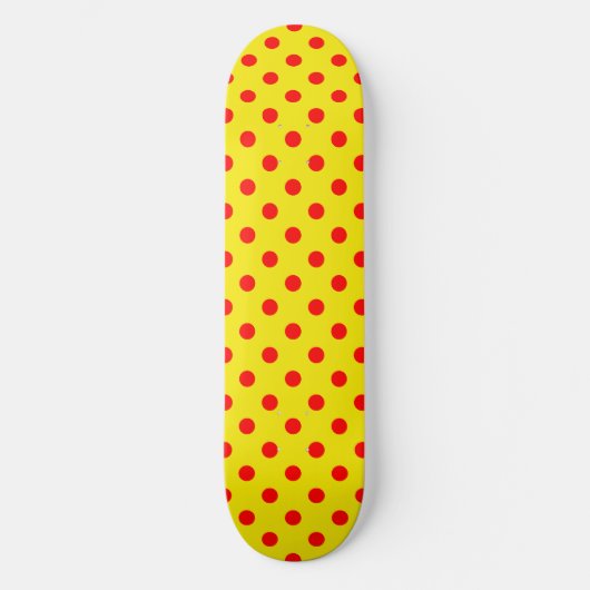 Rood op Geel Stippen Patroonontwerp Persoonlijk Skateboard (Voorkant)
