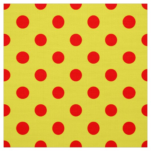 Rood op Geel Stippen Patroonontwerp Stof (Swatch)