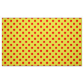 Rood op Geel Stippen Patroonontwerp Stof (Fat Quarter)