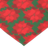 Rood op groene poinsettia florale feesttablet tafelkleed (Gekanteld)