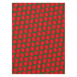 Rood op groene poinsettia florale feesttablet tafelkleed