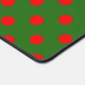 Rood op groene polka stippen patroonontwerp  bureaumat (Hoek)