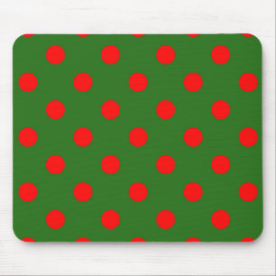 Rood op groene stippen patroonontwerp muismat