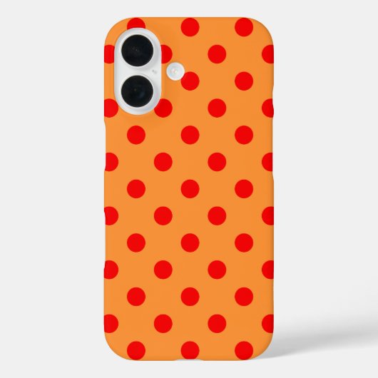 Rood op Oranje stippen Patroonontwerp Case-Mate iPhone Case (Achterkant)