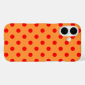 Rood op Oranje stippen Patroonontwerp Case-Mate iPhone Case (Achterkant (horizontaal))