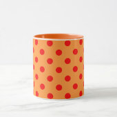 Rood op Oranje stippen Patroonontwerp Mok (Midden)