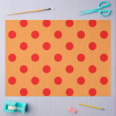 Rood op Oranje stippen Patroonontwerp Tissuepapier (Craft)