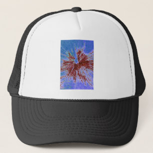 Rood op Paars en blauw Paintball Trucker Pet