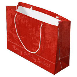  Rood op Rood Bloemenpatroon Groot Cadeauzakje