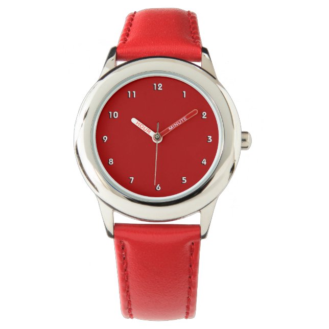 Rood op rood horloge (Voorkant)