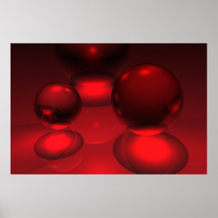 Rood op rood met rood poster