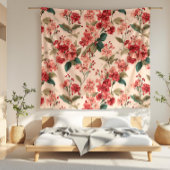 Rood op roze Hibiscus Bloemen Fleece Deken