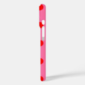 Rood op roze stippen Patroonontwerp Case-Mate iPhone Case (Achterkant / Links)