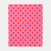 Rood op roze stippen Patroonontwerp Fleece Deken (Voorkant)